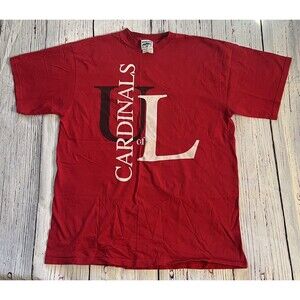 Vintage University Of Louisville Cardinals T Shirt Y2K Briar Creek Size XL Red